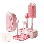 Ensemble de brosses de nettoyage de bouteilles multifonctions 8 en 1, brosse de lavage de tasse en verre ...