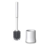 Ensemble de brosses de toilette haut de gamme avec poils en silicone  design durable, lavable et ergonomique ...