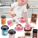 Ensemble caf / dessert r1wf modle, jouet de boulangerie raliste, accessoire de maison de poupe, th ...
