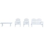 Ensemble de chaises de table, ornement, mini chaise de table, simulation haute, echelle 1 / 12, maison ...