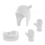 Ensemble de chapeaux, bonnets, echarpe, gants epais, mignons, en peluche, pour enfants en bas age, 1 ...
