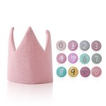 Ensemble de chapeaux de ixd'anniversaire pour bb, couronne douce en coton, accessoires de photographie, ...