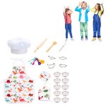 Ensemble de chef pour enfants, fournitures de cuisine compltes pour jeunes chefs, ensemble de cuisson ...