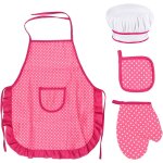 Ensemble chef pour enfants, rglable tablier cuisine pour tout petit avec chapeau chef, gant de cuisine ...