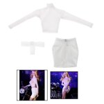 Ensemble chemise et jupe a col haut pour femme, tenue adaptée a une silhouette féminine de 12 pouces, ... Ensemble chemise et jupe a col haut pour femme, tenue adaptée a une silhouette féminine de 12 pouces, ...