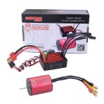Ensemble combo moteur esc etanche et sans balais pour camion de voiture rc 1 / 18 1 / 16