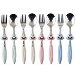 Ensemble de couverts en acier inoxydable, cuillre d'alimentation pour bb, fourchette, couverts pour ...