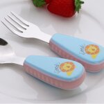 Ensemble de couverts mignons pour b�b�s, cuill�re d'alimentation pour enfants, fourchette cuill�re en ...