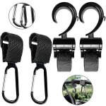 Ensemble de crochets pour poussette - 4 pices avec rotation a 360 degrs, compatibilit universelle ...
