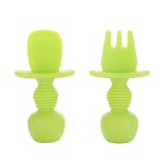 Ensemble de cuillres, fourchettes d'entranement pour bb, aliments pour nourrissons, vaisselle en ...