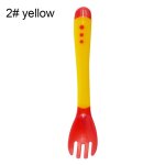 Ensemble de cuillres et fourchettes pliables pour bb, 2 pices, vaisselle d'apprentissage pour nourrissons, ...
