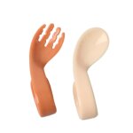 Ensemble de cuillres a fourchette torsade pour bb, 2 pices, cuillre d'entranement pour nourrissons, ...