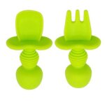 Ensemble de cuill�res en silicone pour b�b�s, vaisselle pour enfants, accessoires d'alimentation pour ...