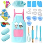 Ensemble de cuisine pour enfants fille ou garons de 3 a 7 ans, jeu de rle 24 pices : outils de cuisine ...