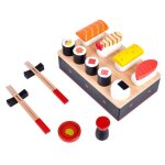 Ensemble de cuisine magn�tique pour enfants, jouets de simulation de nourriture miniature sushi 3d, bricolage ...