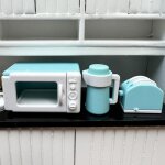 Ensemble de cuisine pour maison de poup�e, meuble pour four a micro - ondes, jouet pour enfants, 1 / ...