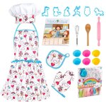Ensemble de cuisine et p�tisserie pour enfants, fournitures de cuisine compl�tes pour le chef junior ...