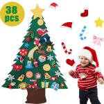 Ensemble de d�corations d'arbre de no�l en feutre, bricolage, cadeaux de no�l pour enfants, tenture murale ...