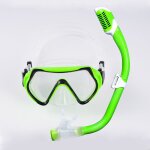 Ensemble de deux masques de plonge pour enfants comprenant un soupape equipement de plonge en vert ...