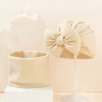 Ensemble d'echarpe a chapeau pour bébé, 2 pièces, joli bonnet en forme de nâ¿ud papillon, col chaud, ... Ensemble d'echarpe a chapeau pour bébé, 2 pièces, joli bonnet en forme de nâ¿ud papillon, col chaud, ...