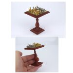 Ensemble d'echecs magntiques et table pour maison de poupe, accessoires de dcoration, 1 / 12