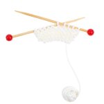 Ensemble de fils a tricoter miniatures 1:12, ensemble d'aiguilles pour pull, accessoires pour maison ...