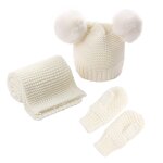 Ensemble de gants et echarpe pour bébé fille, ensemble de 3 pièces, chaud, solide, fil de laine, doux, ... Ensemble de gants et echarpe pour bébé fille, ensemble de 3 pièces, chaud, solide, fil de laine, doux, ...