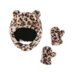 Ensemble de gants a oreillettes motif léopard pour bébé, kit de mitaines a oreilles mignonnes pour tout ... Ensemble de gants a oreillettes motif léopard pour bébé, kit de mitaines a oreilles mignonnes pour tout ...