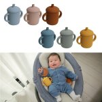 Ensemble de gobelets a eau en silicone pour b�b�, gobelets a boissons portables etanches sans bpa, gobelets ...