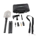 Ensemble de haches de pelle pliantes de camping en alliage d'aluminium, longueur rglable, hache de pelle ...
