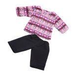 Ensemble haut et pantalon imprim� coeurs pour poup�e am�ricaine de 18 pouces