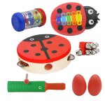 Ensembles d'instruments de musique tambour a main oeuf maracas poignet cloche anneau unique percussion ...