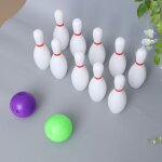 Ensembles de jeux de bowling de grande taille pour enfants, sports, jouets pour enfants, blanc, 2 gteaux, ...