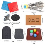 Ensemble de ds de jeu calamari d'impression 3d, accessoires de jeu de fte, cercle carr, triangle imprim, ...