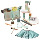 Ensemble de jeu de coiffeur en bois pour enfants, pour tout - petits, kit de toilettage classique, bote ...