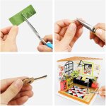 Ensemble de jeu de cuisine - maison de bricolage avec accessoires et meubles kits de r�novation de maison ...