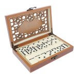Ensemble de jeu de dominos professionnel 28x avec etui de rangement, ide pour cadeau d'amis,