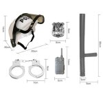 Ensemble de jeu de rle de police 5 pices, casque de police, badge, manchettes, dguisement pour garons ...