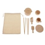 Ensemble de jouets en bois pour enfants, bol miniature, tasse a cuillre, jeu de rle educatif, outil ...