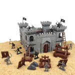 Ensemble de jouets de collection de chteaux, chteau de chevaliers, jeu de chteau educatif en plastique ...