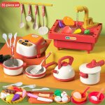 Ensemble de jouets de cuisine miniature pour enfants avec machine a laver vaisselle et pomme de terre ...