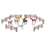 Ensemble de jouets �ducatifs pour enfants 69he, petits mod�les de figurines de chevaux, cupcake, garniture ...