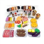 Ensemble de jouets pour enfants 066b, d�veloppement pr�coce des comp�tences educatives, viande r�tie, ...