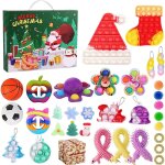 Ensemble de jouets pour enfant, calendrier de l'avent de no�l, arc - en - ciel, pressez sa bulle, anti ...