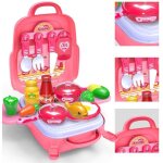Ensemble de jouets de jeu de batterie de cuisine en plastique sac a dos portable pour enfants semblant ...