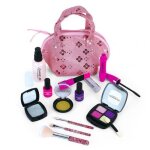 Ensemble de jouets de maquillage pour filles, jeu de simulation de princesse rose, kit de s�curit� non ...