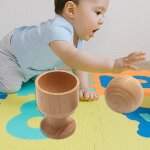 Ensemble de jouets montessori pour b�b�, anneau de dentition en bois, cognition musicale, jouets educatifs ...