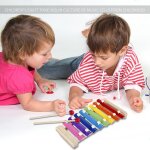 Ensemble de jouets montessori en bois, octave xylophone, apprentissage, education, feuille de pin, alpinia, ...