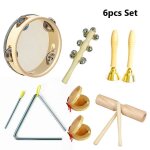 Ensemble de jouets musicaux montessori pour tout - petits , castanet, sable, marteau, tambourin, triangle, ...