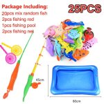 Ensemble de jouets de pêche magnétiques pour bébé, 67 pièces, jeu de canards avec canne a filet gonflable, ... Ensemble de jouets de pêche magnétiques pour bébé, 67 pièces, jeu de canards avec canne a filet gonflable, ...